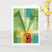 Karottengrußkarte Karte (Gelbe Blume)