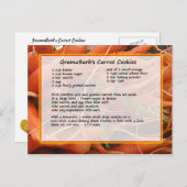 Karottenkekse Rezept Postkarte (Vorne/Hinten)