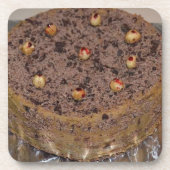 Karottenkuchen Getränkeuntersetzer (Vorderseite)