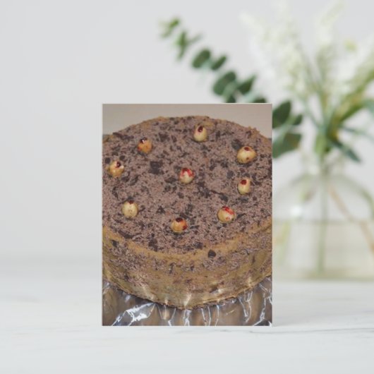 Karottenkuchen Postkarte (Stehend Vorderseite)