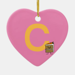 Karottenkuchen-Scheibehäschenzähne, die Nachtisch Keramik Ornament