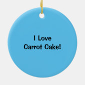 Karottenkuchen-Scheibehäschenzähne, die Nachtisch Keramik Ornament (Hinten)