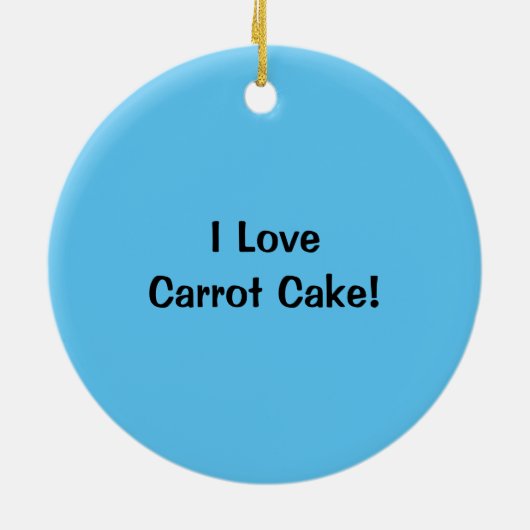 Karottenkuchen-Scheibehäschenzähne, die Nachtisch Keramik Ornament (Hinten)