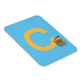 Karottenkuchen-Scheibehäschenzähne, die Nachtisch Magnet (Rechte Seite)