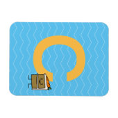 Karottenkuchen-Scheibehäschenzähne, die Nachtisch Magnet (Horizontal)