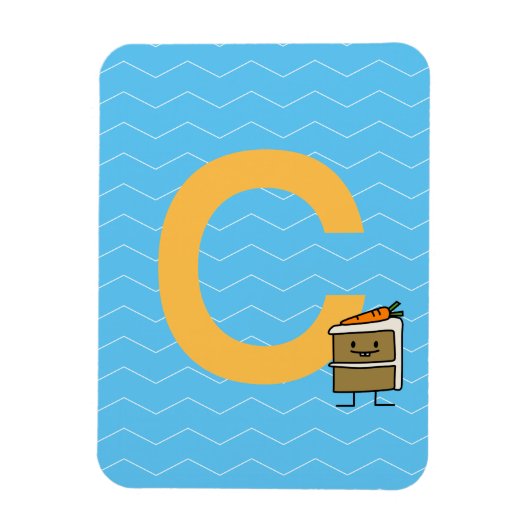 Karottenkuchen-Scheibehäschenzähne, die Nachtisch Magnet (Vertikal)