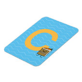 Karottenkuchen-Scheibehäschenzähne, die Nachtisch Magnet (Linke Seite)