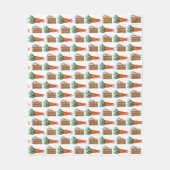 Karottenkuchen Slice Frische Orangenkarotten Hunde Fleecedecke (Vorderseite)