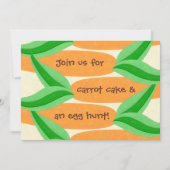 Karottenkuchen und eine Eizelljagd - Einladung zu  (Vorderseite)