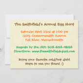 Karottenkuchen und eine Eizelljagd - Einladung zu (Rückseite)