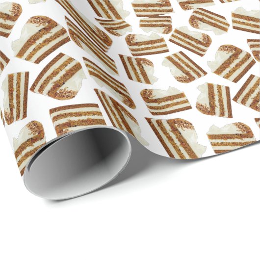 Karottenkuchenmuster Geschenkpapier (Rolleneckpunkt)