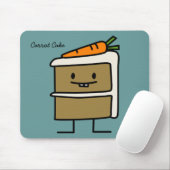 Karottenkuchenscheibe-Häschenzähne, die Nachtisch Mousepad (Mit Mouse)