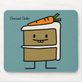 Karottenkuchenscheibe-Häschenzähne, die Nachtisch Mousepad (Vorne)