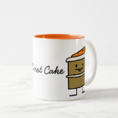 Karottenkuchenscheibe-Häschenzähne, die Nachtisch Zweifarbige Tasse (VorderseiteRechts)