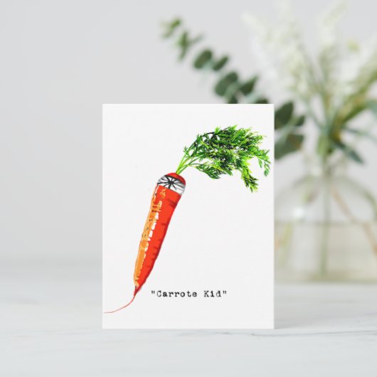 Karottenlicht Postkarte (Stehend Vorderseite)