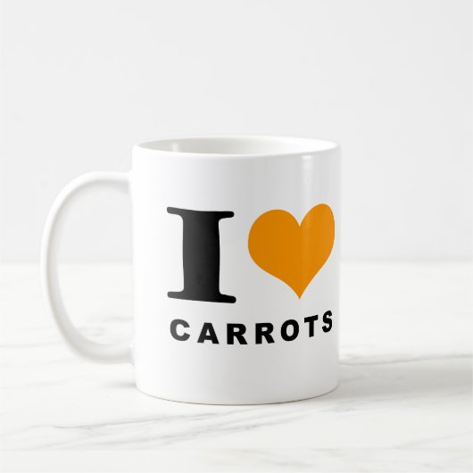 Karottenliebhaber, ich Liebe Karotten Kaffeetasse (Links)