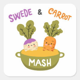 Karottenmaische Quadratischer Aufkleber