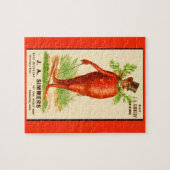 Karottenmannviktorianische Geschäftskarte Puzzle (Horizontal)