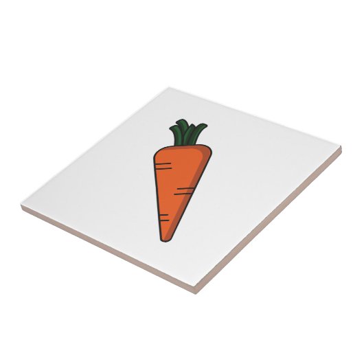 Karottenmuster aus niedlichem Gemüse Fliese (Seite)