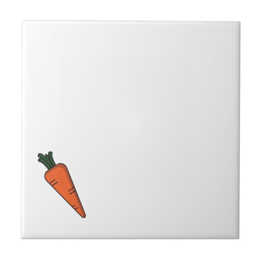 Karottenmuster aus niedlichem Gemüse Fliese (Vorderseite)