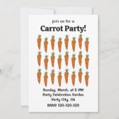 Karottenpflanzliche Bauern auf dem Markt für Leben Einladung (Vorderseite)