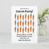 Karottenpflanzliche Bauern auf dem Markt für Leben Einladung (Stehend Vorderseite)