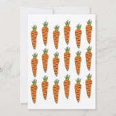 Karottenpflanzliche Bauern auf dem Markt für Leben Einladung (Rückseite)