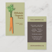 Karottenpflanzliche Handelskarte Visitenkarte (Vorne/Hinten)