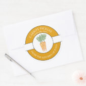 Karottenpflücketikett Runder Aufkleber (Umschlag)