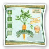 Karottensamen zum Anbau von Gemüse Aufkleber (Vorderseite)