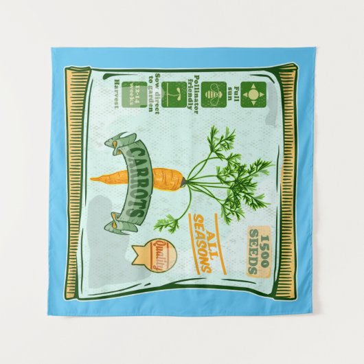 Karottensamen zum Anbau von Gemüse Wandteppich (Vorderseite (Horizontal))