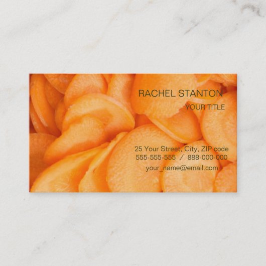 Karottenschnitt Visitenkarte (Vorderseite)