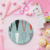 Karottensymbole Orange Schwarz-weiß Paper Teller (Party)