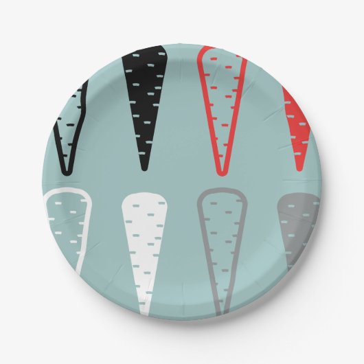 Karottensymbole Orange Schwarz-weiß Paper Teller (Vorderseite)