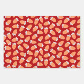 Karottenumhüllungspapierblätter aus Chubby - rot Geschenkpapier Set (Vorderseite 3)