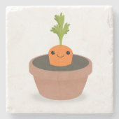 Karottenzeichen Steinuntersetzer (Vorderseite)