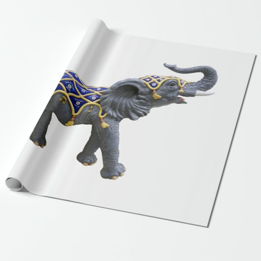 Karousel Animal Elephant Foto Stationery Geschenkpapier (Ungerollt)