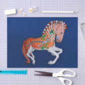 Karousel Animal Quagga Zebra Foto Tissue Paper Seidenpapier (Handwerk)