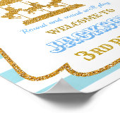 Karousel Begrüßungsschild Party Boy Circus Poster (Ecke)