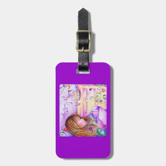 Karousel Dreams Gepäckträger mit Lederband Gepäckanhänger (Vorderseite vertikal)