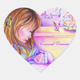 Karousel Dreams Heart Shaped Stickers