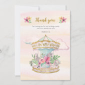 Karousel Geburtstag danke Karte (Vorderseite)