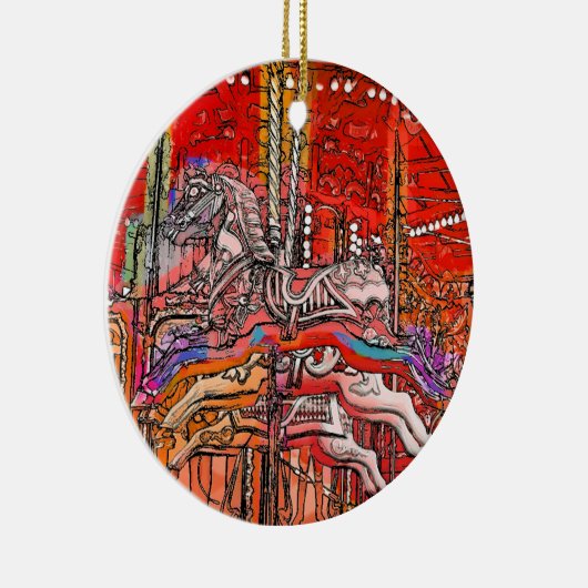 KAROUSEL KERAMIK ORNAMENT (Rechts)