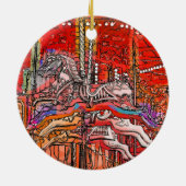 KAROUSEL KERAMIK ORNAMENT (Hinten)