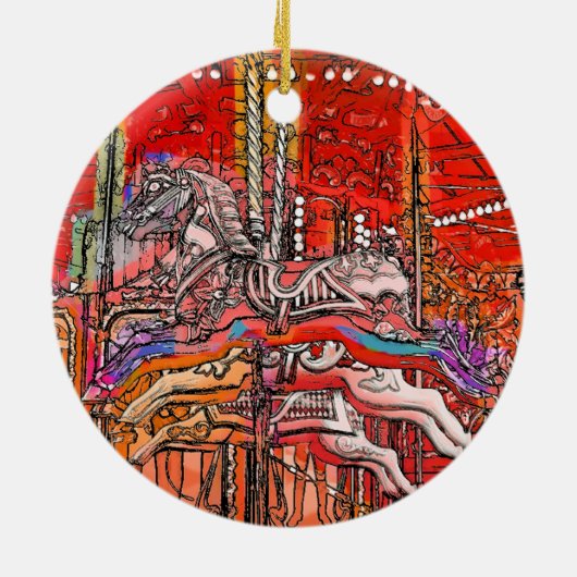 KAROUSEL KERAMIK ORNAMENT (Hinten)