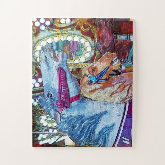 Karousel Pferderennen Puzzle (Vertikal)