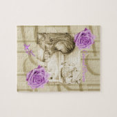 Karousel Träume Vintage Lila Rose Foto Puzzle (Horizontal)