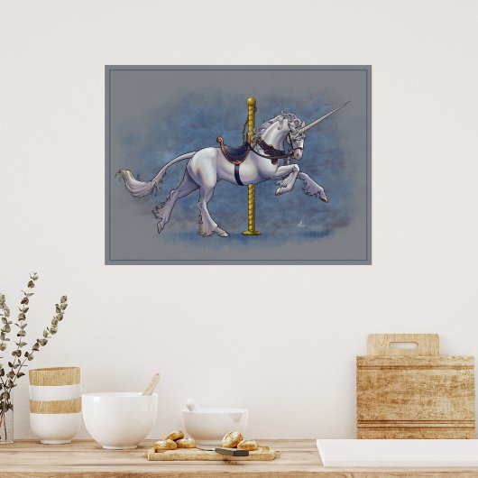 Karousel Unicorn Poster (Küche)