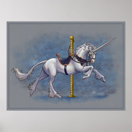 Karousel Unicorn Poster (Vorne)
