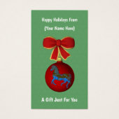 Karousel Weihnachtsfeiertag Geschenkkarte Tag (Vorderseite)